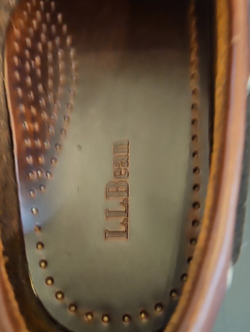 L.L BEAN Men's Brown Leather Boat Shoes. Size 8.5 - Picture 3 of 6